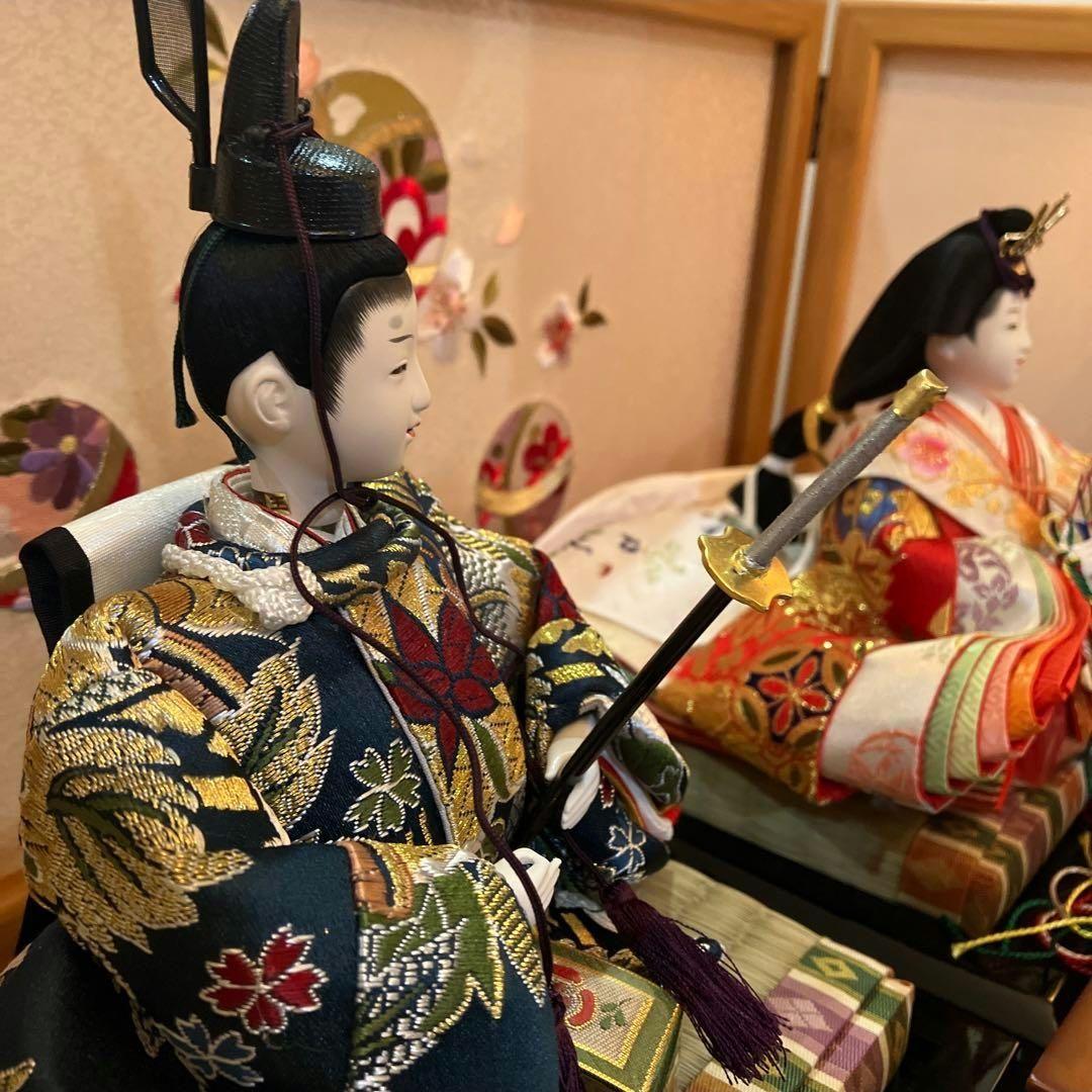 美品⭐お雛様⭐二人親王 コンパクト収納飾り