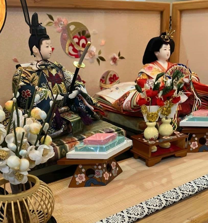 美品⭐お雛様⭐二人親王 コンパクト収納飾り