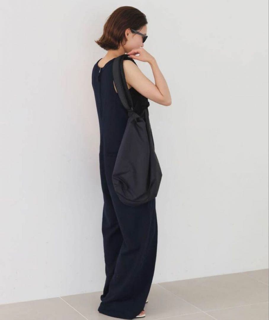 SLOBE IENA＊24ss完売コットンクレーターオールインワン黒36