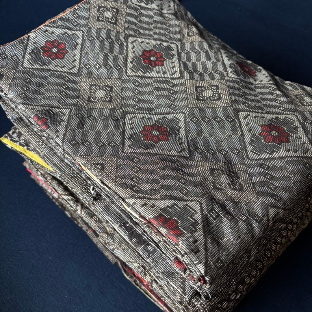 2618 アンティーク大島紬　着物12枚　羽織3枚　材料正絹