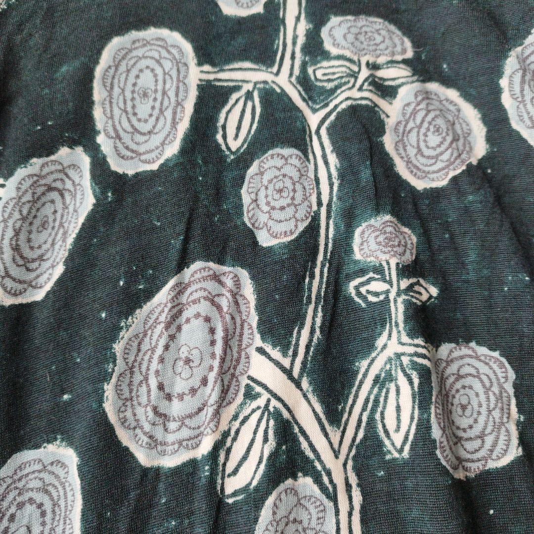 美品✨ミナペルホネン giardino ロングワンピース 総柄 グリーン 38