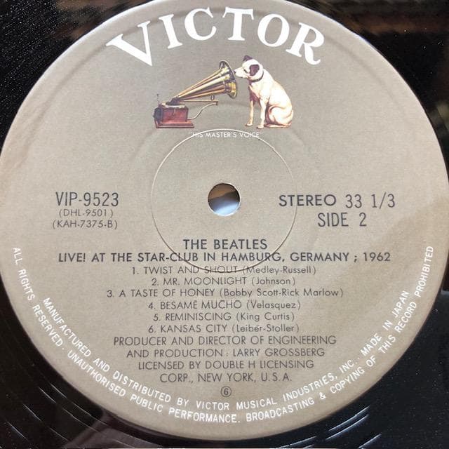 ビートルズ ライブ'62 LP 2枚組 帯付 国内盤 ビクター d760y81