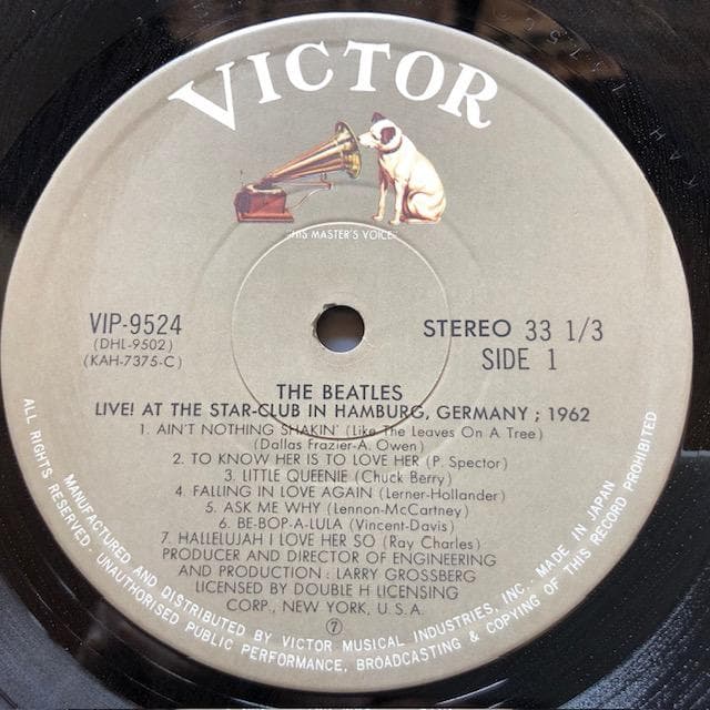 ビートルズ ライブ'62 LP 2枚組 帯付 国内盤 ビクター d760y81
