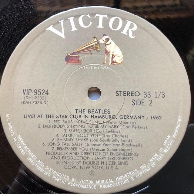 ビートルズ ライブ'62 LP 2枚組 帯付 国内盤 ビクター d760y81