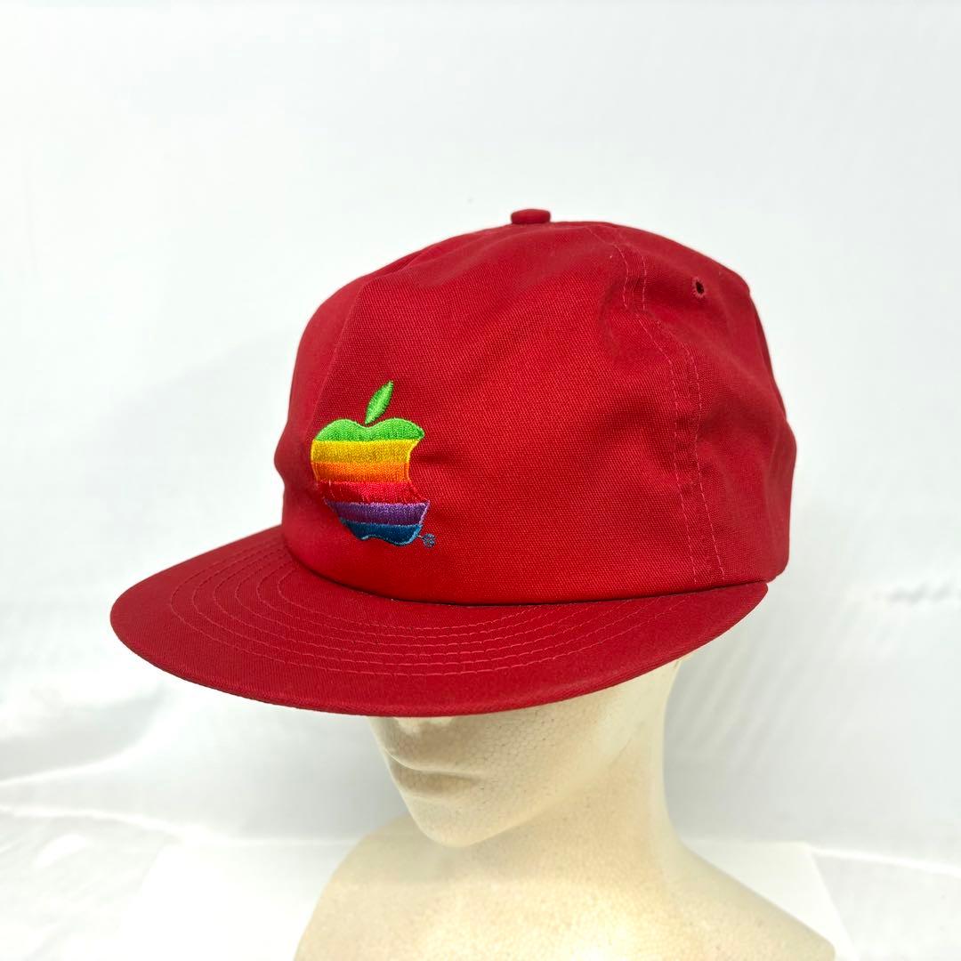 む*ぎ様 希少 Apple レインボーロゴ 90's キャップ USA製