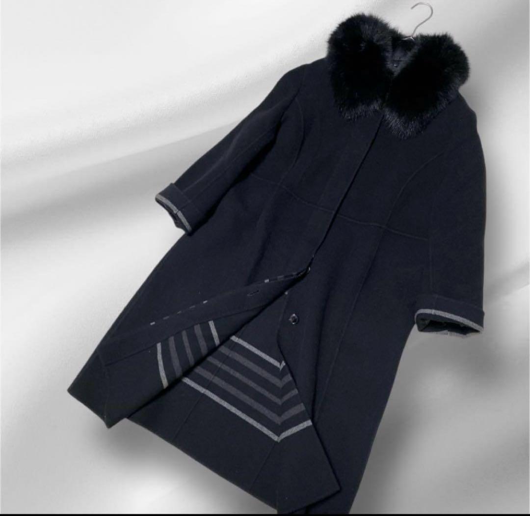 大きいサイズ！DAKS フォックス取り外し可能ピュアウール/リバーコート13