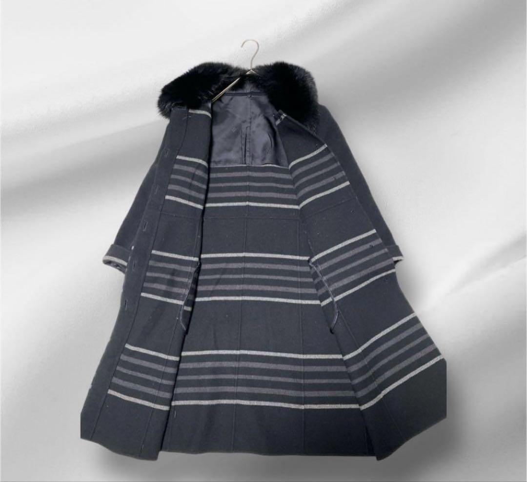 大きいサイズ！DAKS フォックス取り外し可能ピュアウール/リバーコート13