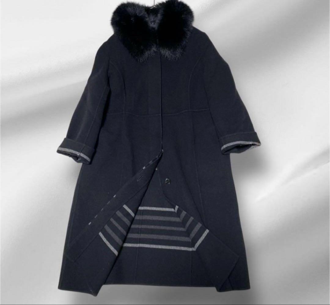 大きいサイズ！DAKS フォックス取り外し可能ピュアウール/リバーコート13