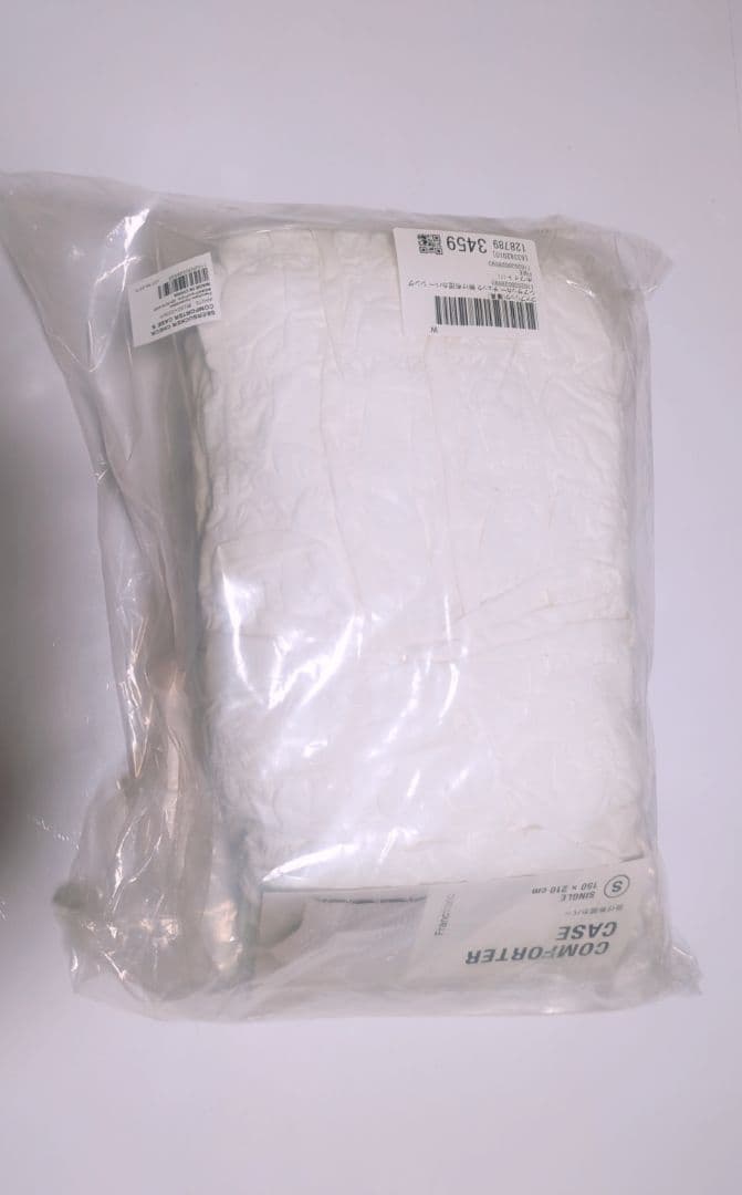 シアサッカー チェック 掛け布団カバー シングル ホワイト francfranc