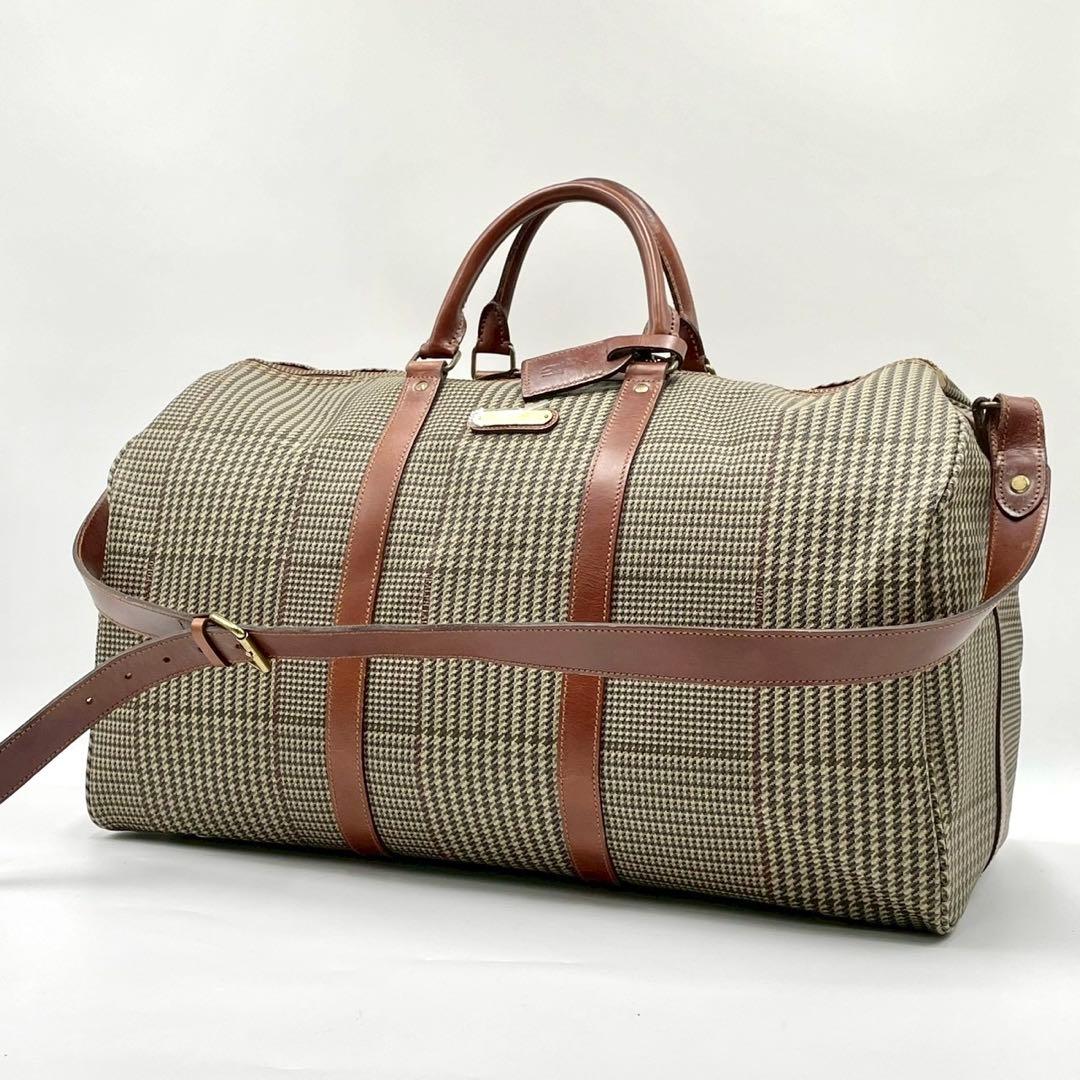 RALPH LAURENT ラルフローレン 2way ボストンバッグ 千鳥格子