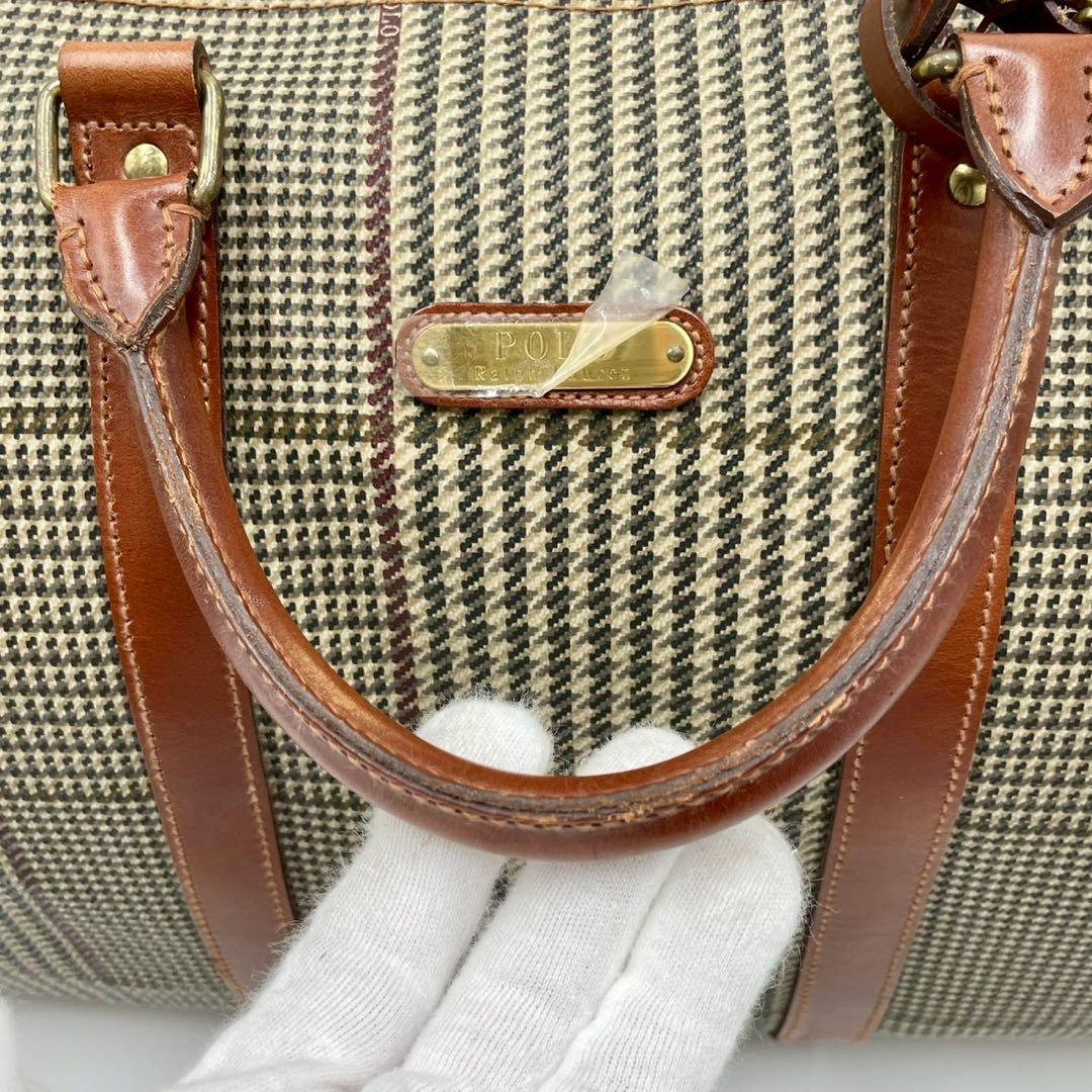 RALPH LAURENT ラルフローレン 2way ボストンバッグ 千鳥格子