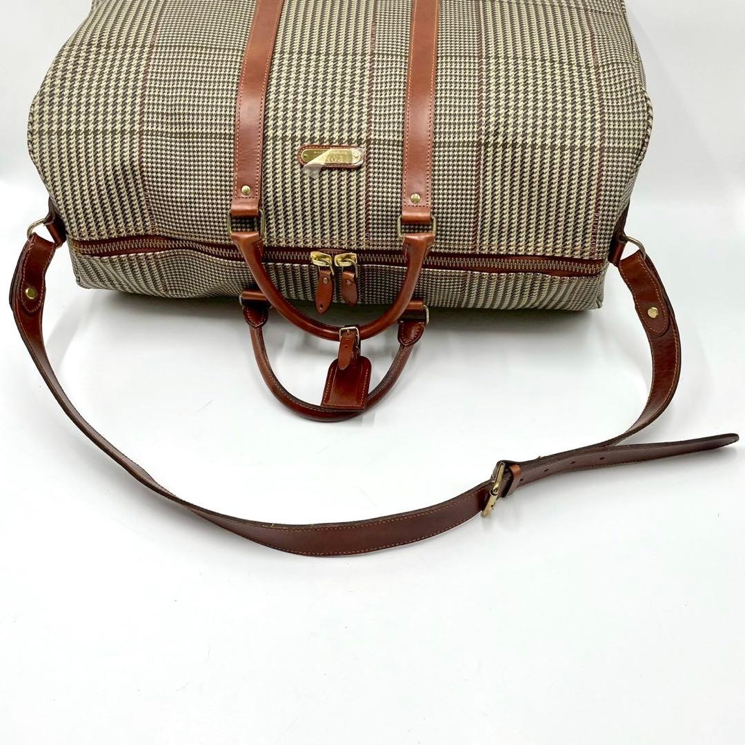 RALPH LAURENT ラルフローレン 2way ボストンバッグ 千鳥格子