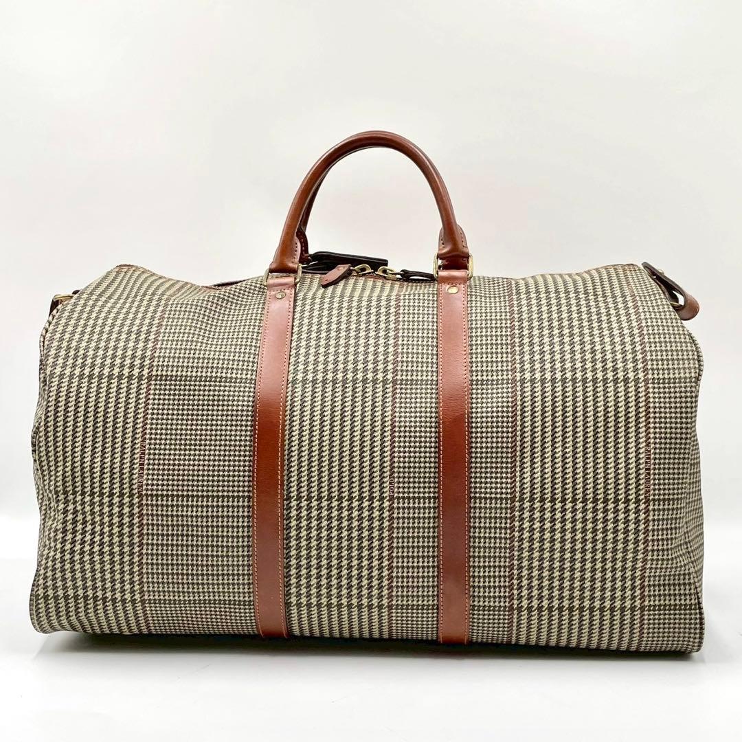 RALPH LAURENT ラルフローレン 2way ボストンバッグ 千鳥格子