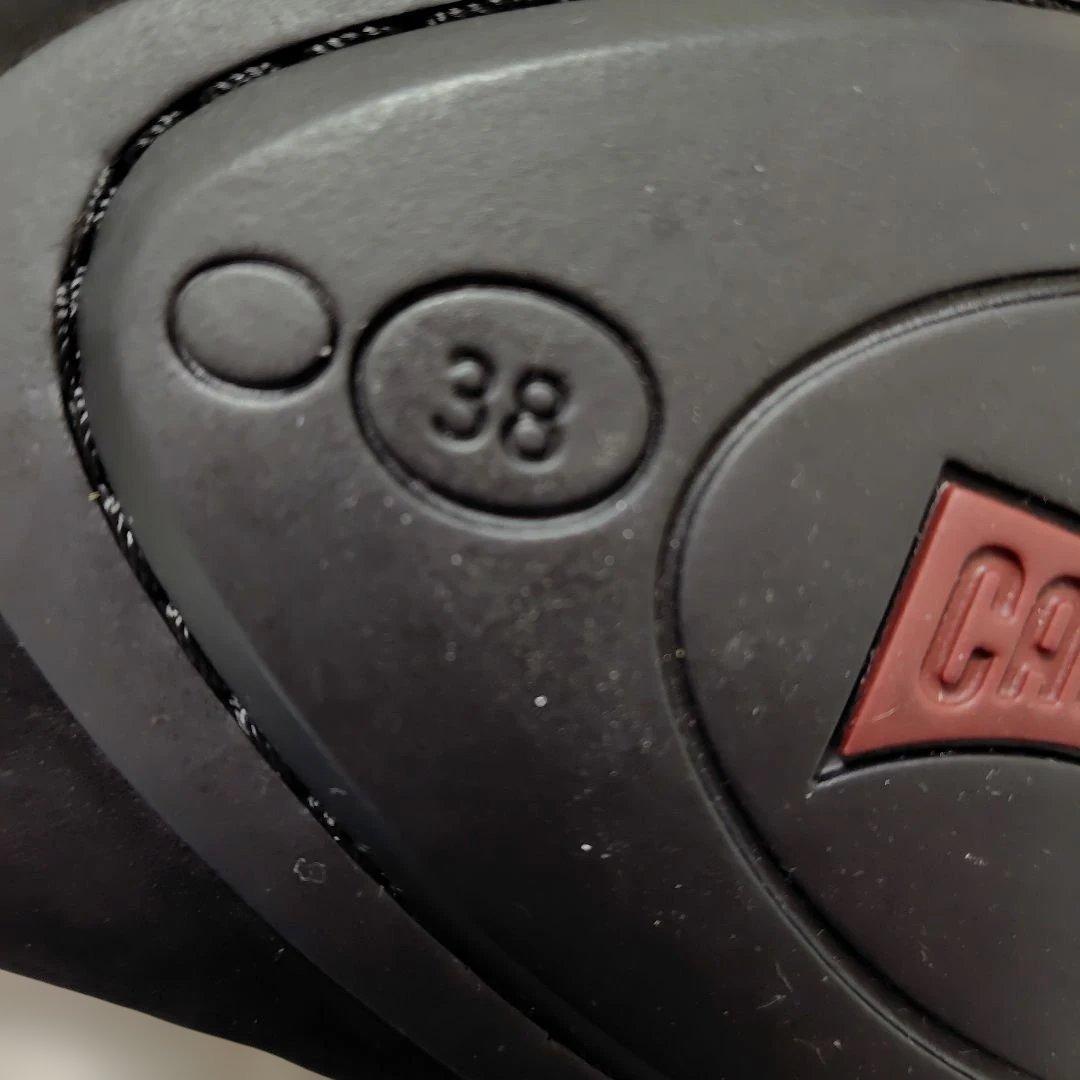 CAMPER ブラックフラットシューズ 刺繍入り　新品未使用　サイズ38