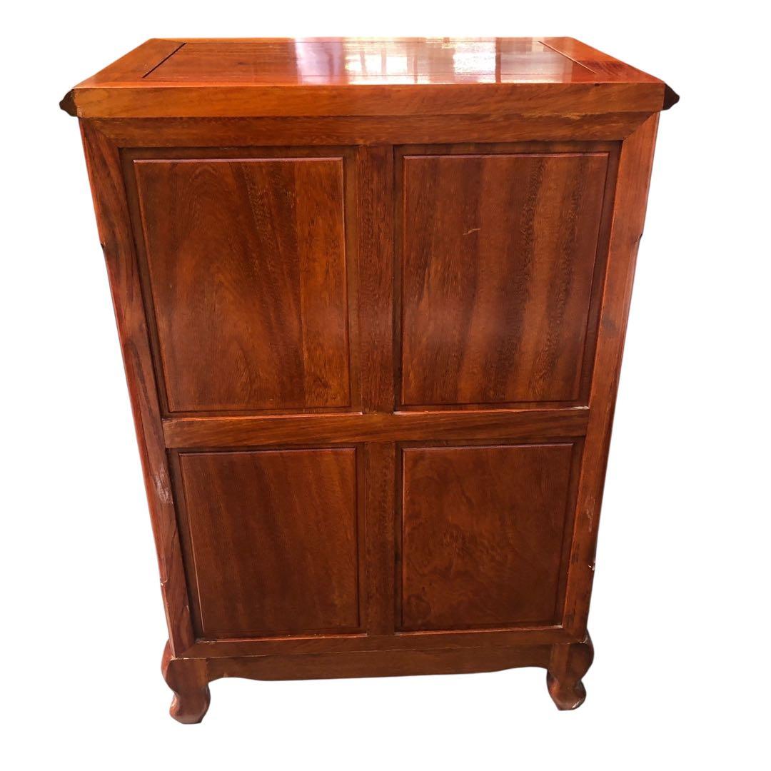 英国クラシック 花梨材 木製チェスト 4段引き出し サイドボード イギリス 平