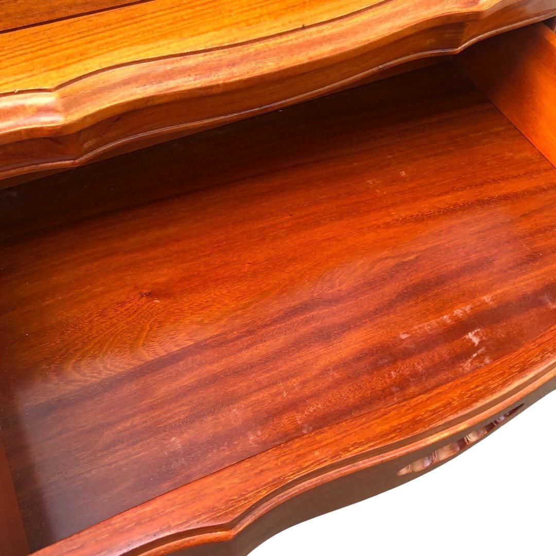 英国クラシック 花梨材 木製チェスト 4段引き出し サイドボード イギリス 平