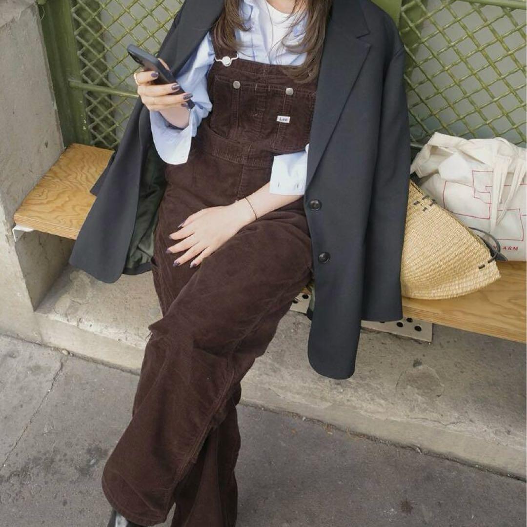 【SLOBE IENA】LEE SLOBE別注 コーデュロイオーバーオール