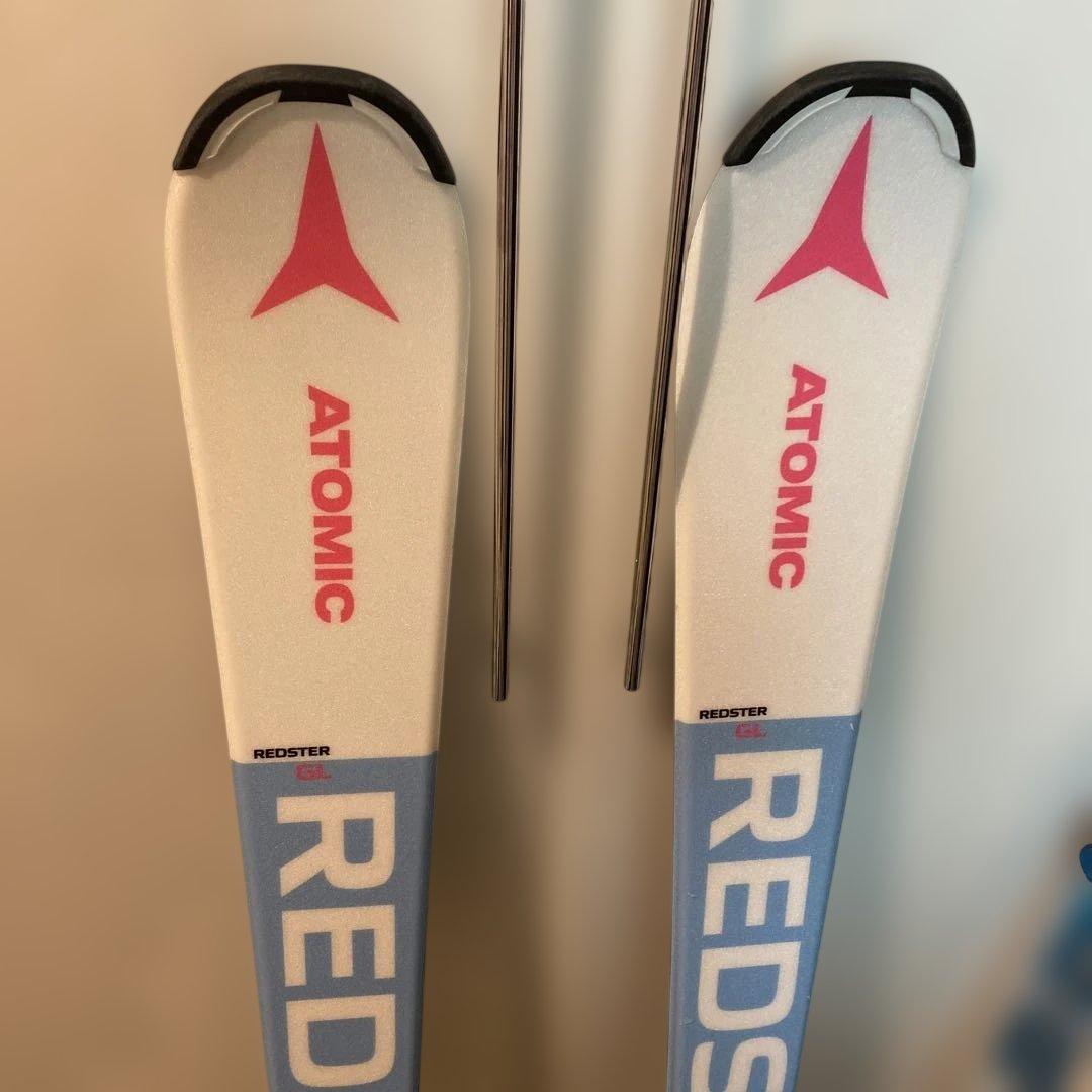 アトミック　スキー板　ジュニア　130センチ　ポール95センチ　Redster