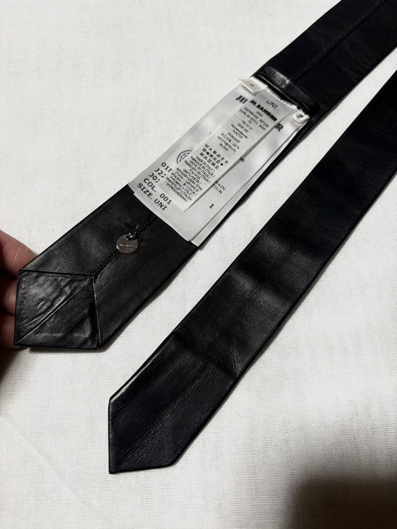 JIL SANDER ジルサンダー レザータイ ブラック 25ss