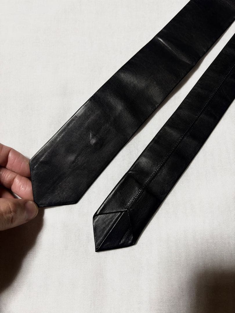 JIL SANDER ジルサンダー レザータイ ブラック 25ss