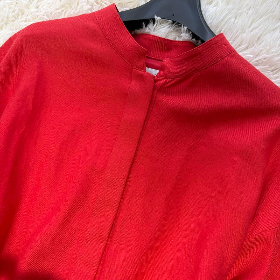 【美品】23年　アドーア　レーヨン麻ソフフトタンブラーワンピース　ベルト　38