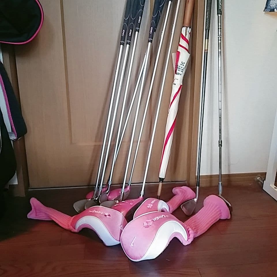 フルセット ルコック le coq 練習用5番 傘 シューズ クラブ7本 カバー