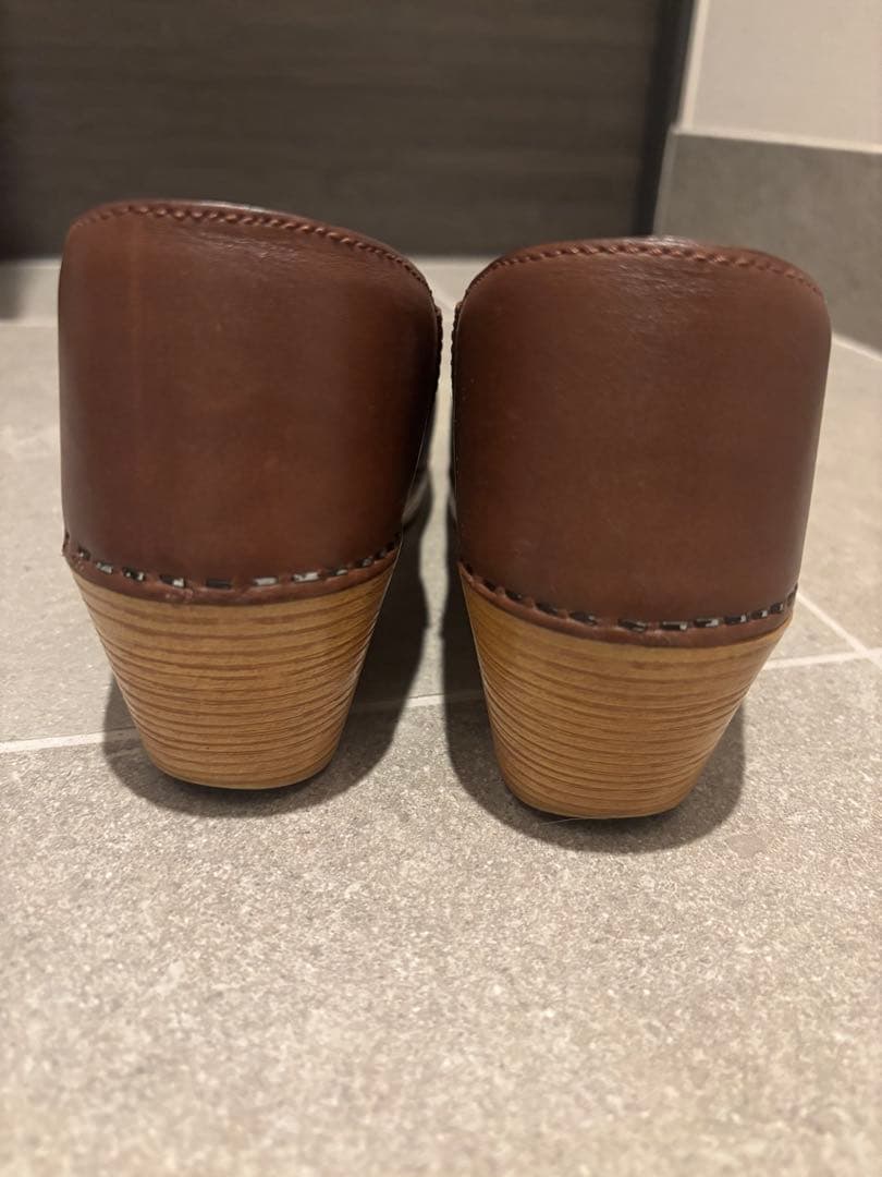 dansko レザー　サボ　ブラウン