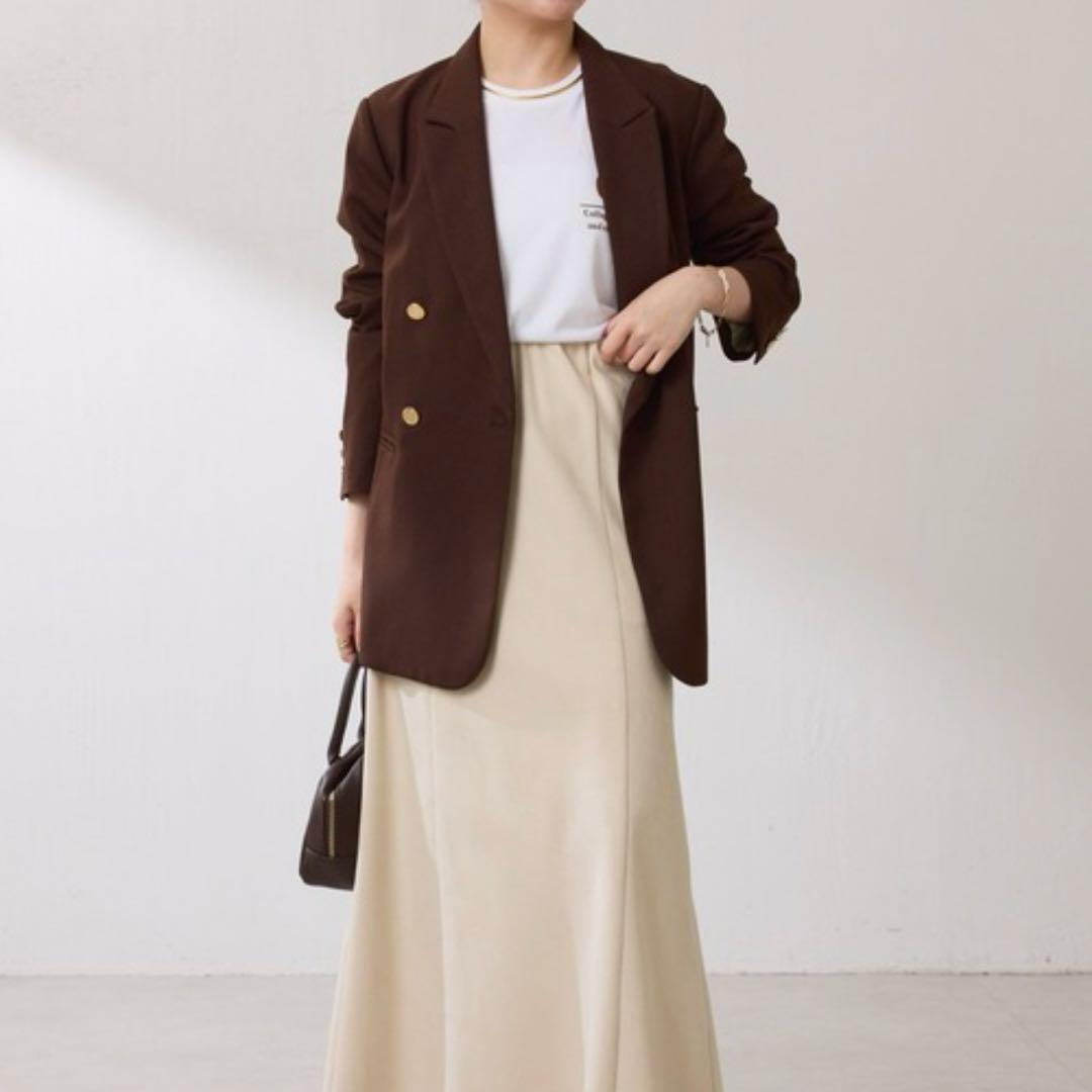 COLLAGE GALLARDAGALANTE 　ウールライクダブルジャケット