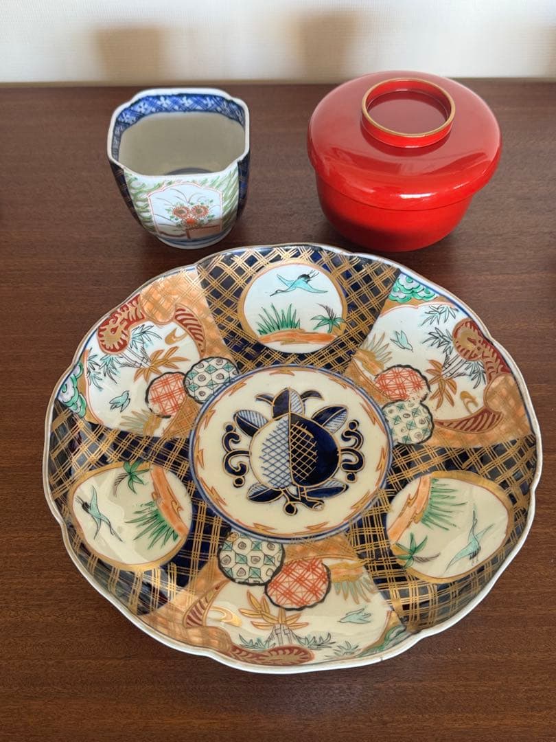 古伊万里　二人揃セット　お正月