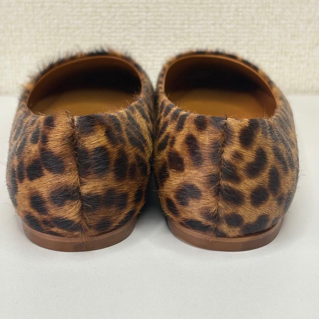 PIPPICHIC ピッピシック　37 23.5cm ハラコ　パンプス　ヒョウ柄