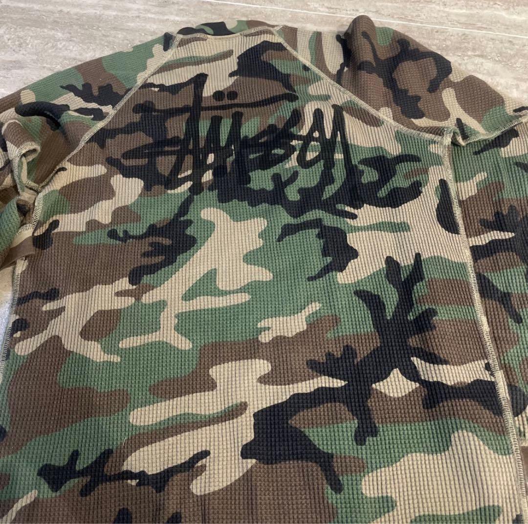Stüssy 迷彩柄 Lサイズ 長袖カットソー　サーマル