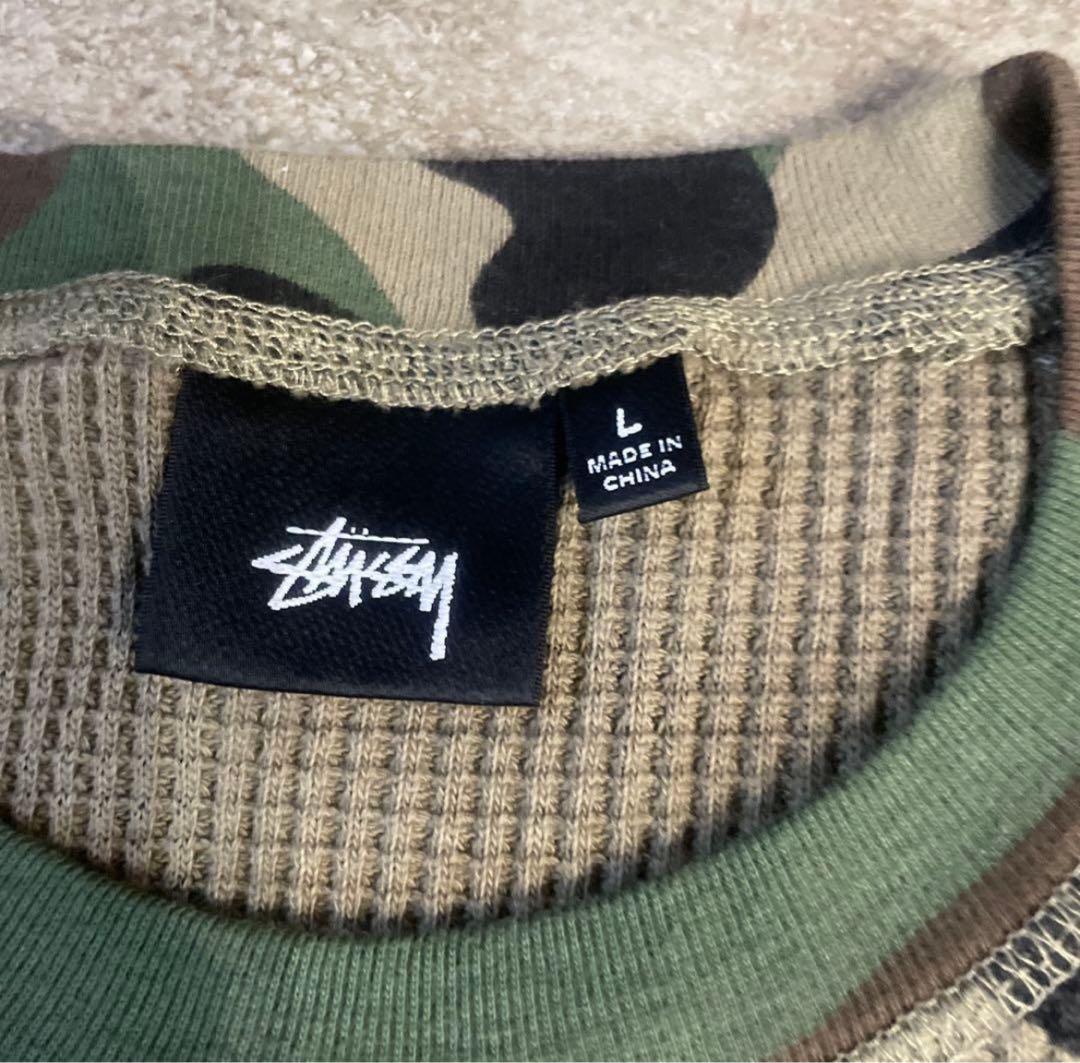 Stüssy 迷彩柄 Lサイズ 長袖カットソー　サーマル