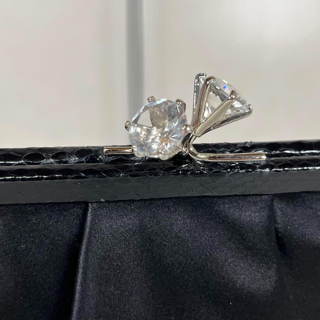 【美品】コーチ クラッチバッグ パーティーバッグ がま口 ブラック 黒