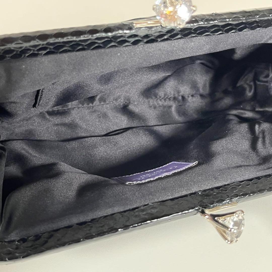 【美品】コーチ クラッチバッグ パーティーバッグ がま口 ブラック 黒