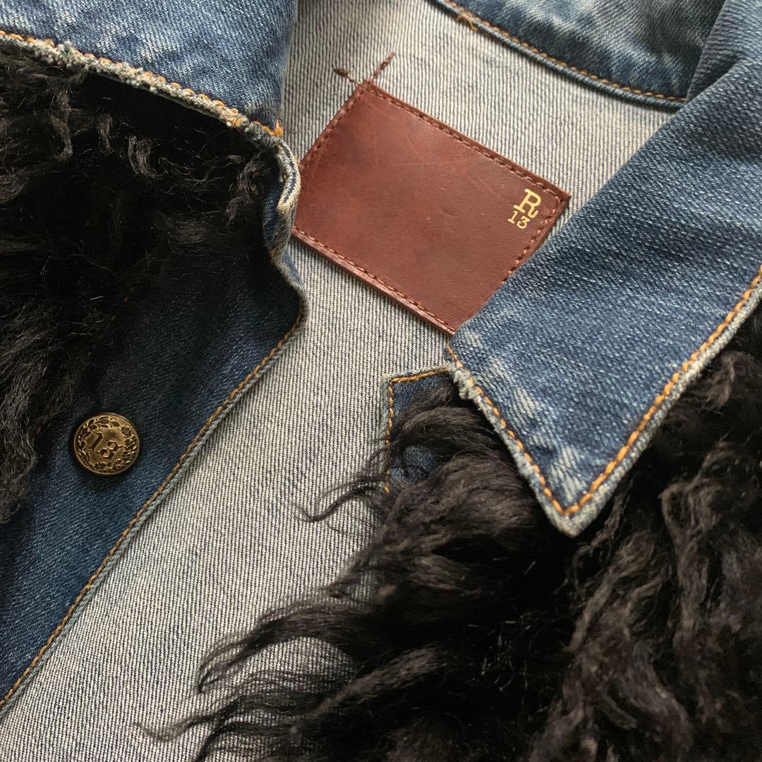 ☆R13 アールサーティーン ファー付 デニムジャケット Gジャン☆