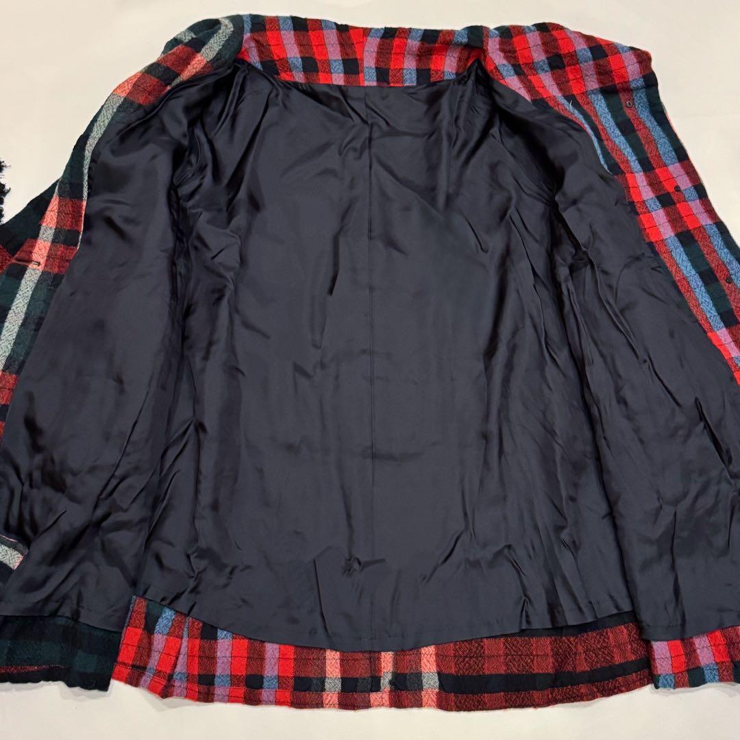 慈雨 ジウ センソユニコ ロングコート チェック柄 ジャケット