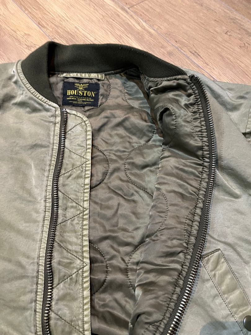 アルパカ様 美品！ヒューストン（HOUSTON）MA-1 フライトジャケット