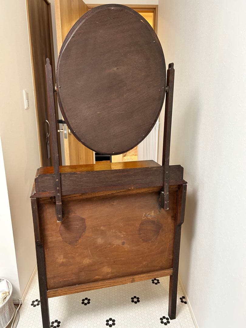 K＊イギリスアンティーク＊ミラー付ドレッサー/チェスト英国オーク材