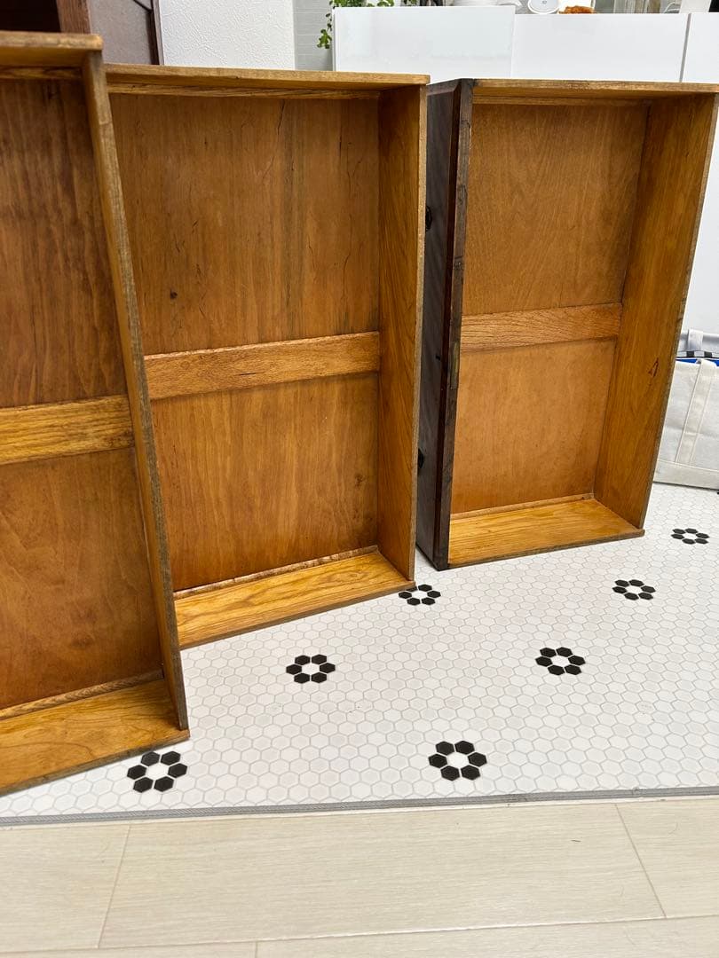 K＊イギリスアンティーク＊ミラー付ドレッサー/チェスト英国オーク材