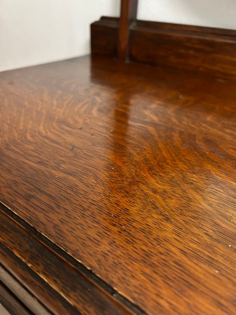 K＊イギリスアンティーク＊ミラー付ドレッサー/チェスト英国オーク材