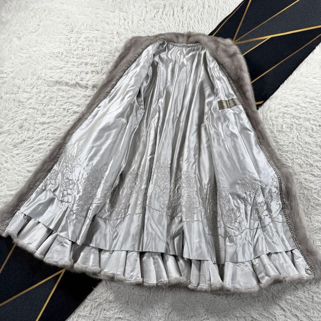 裾周り222㎝ サガロイヤル サファイアミンク フリル XL相当 AA032