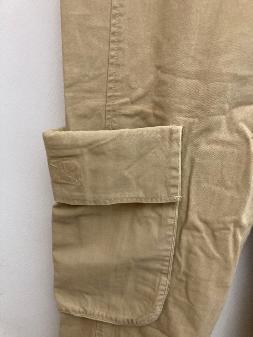 Open Yy ベージュ カーゴパンツ サイドポケット付き