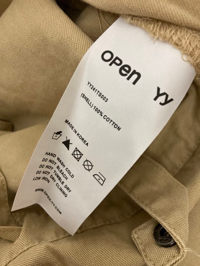 Open Yy ベージュ カーゴパンツ サイドポケット付き