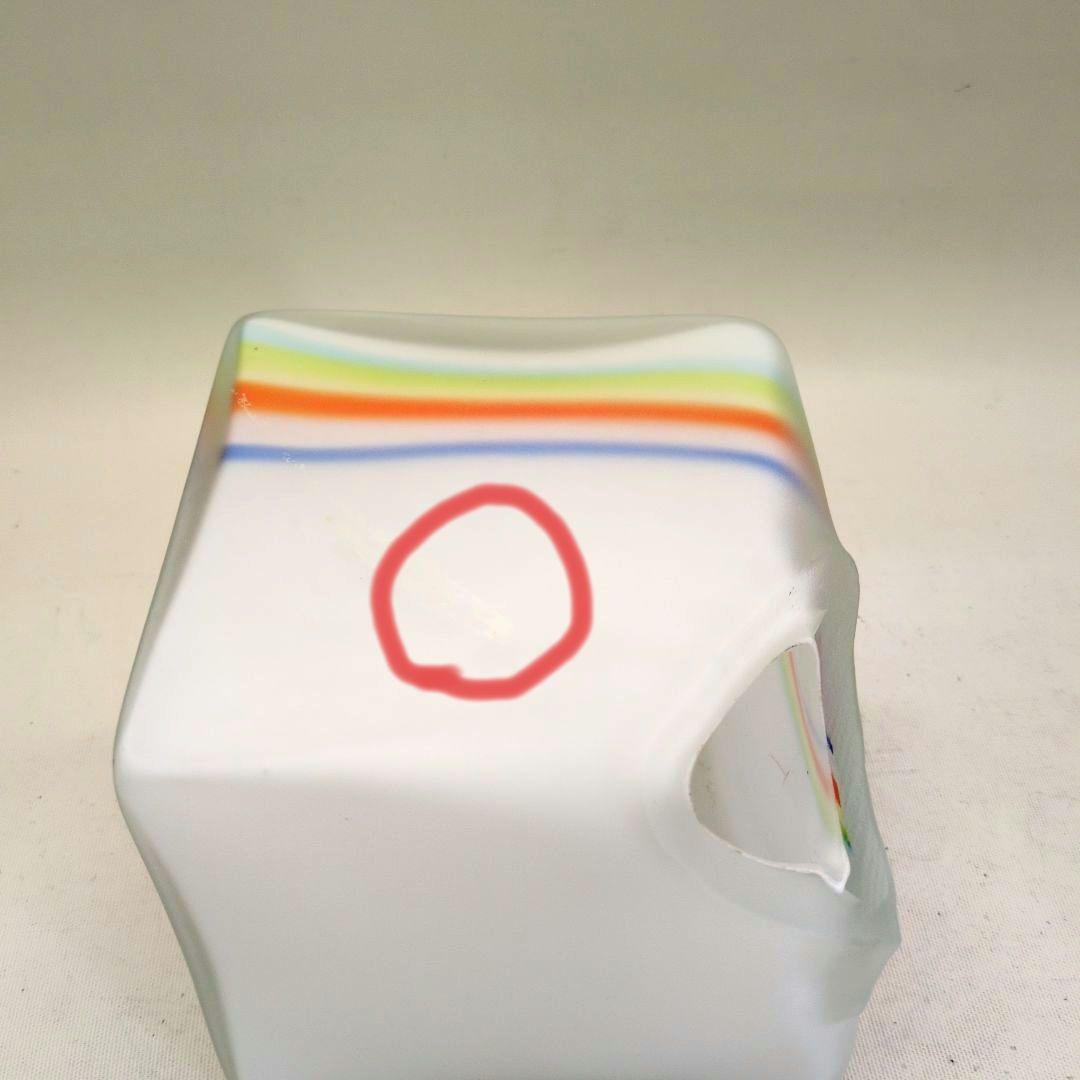 ガラス花器　サイコロ型　池坊好み　池坊花器