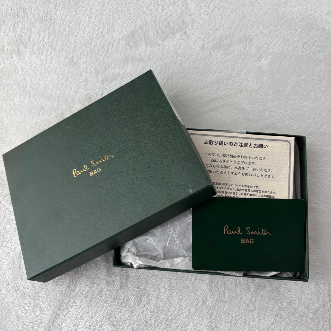 未使用保管品✨ポールスミス ジップストローグレイン 2つ折り財布　ブラウン