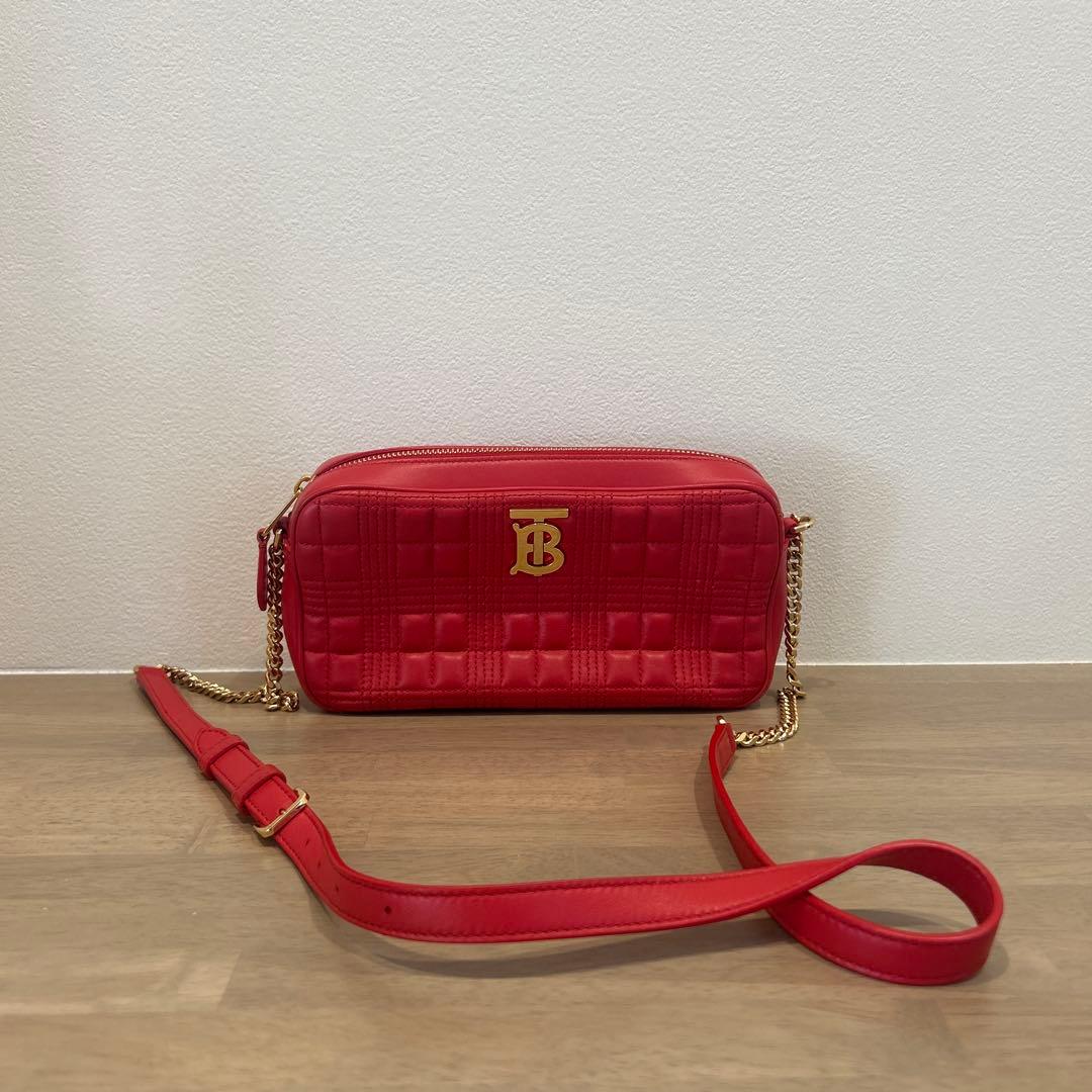 バーバリー　ショルダーバッグ　赤