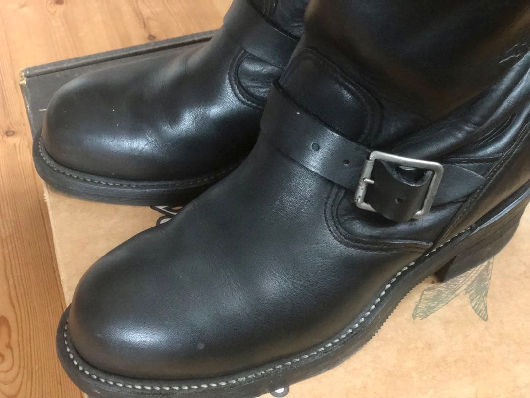 Chippewa ブラックエンジニアブーツ