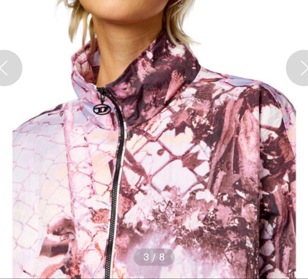 DIESEL/ディーゼル/迷彩柄ナイロンジャケット/size40/ピンク