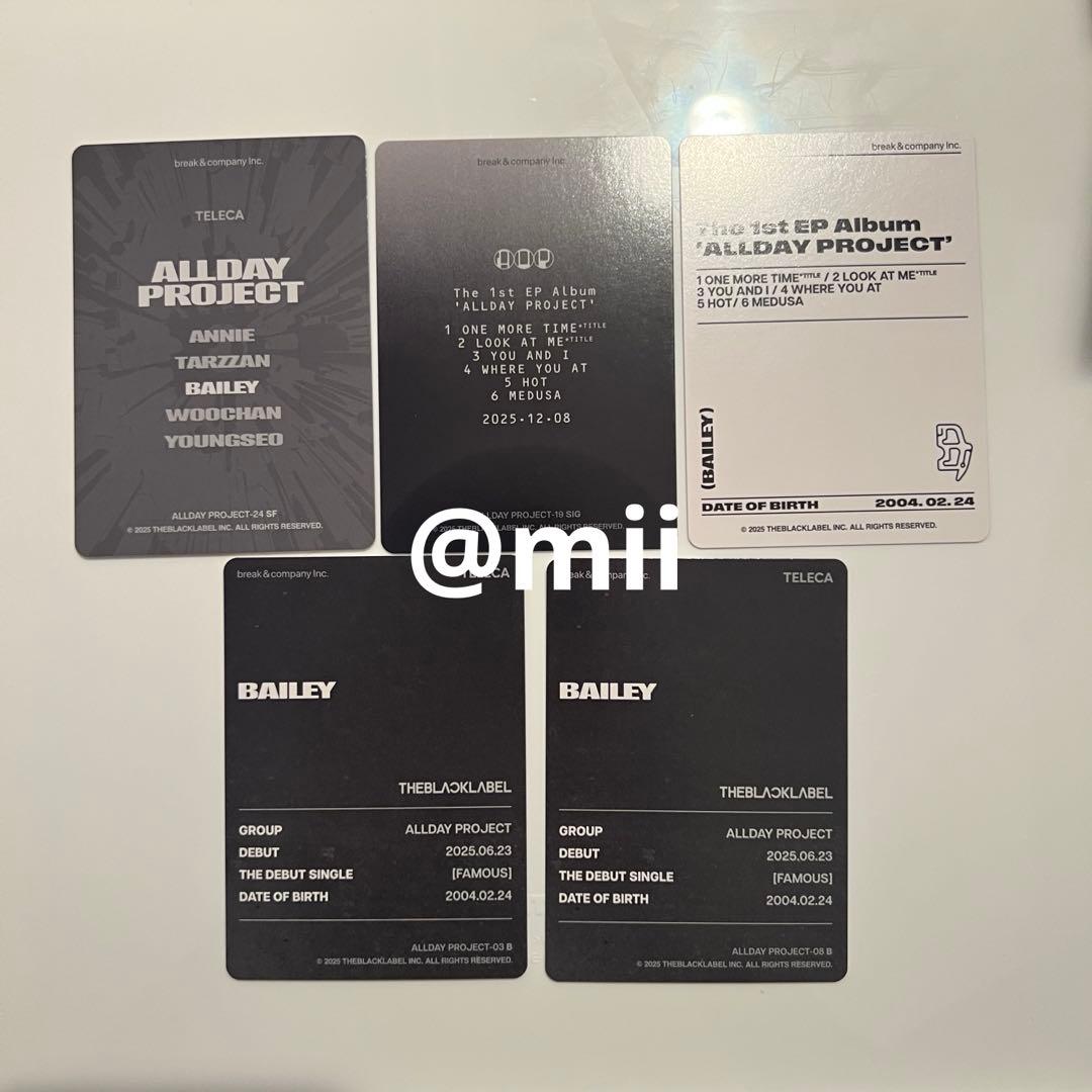 allday project ADP teleca ベイリー トレカ セット