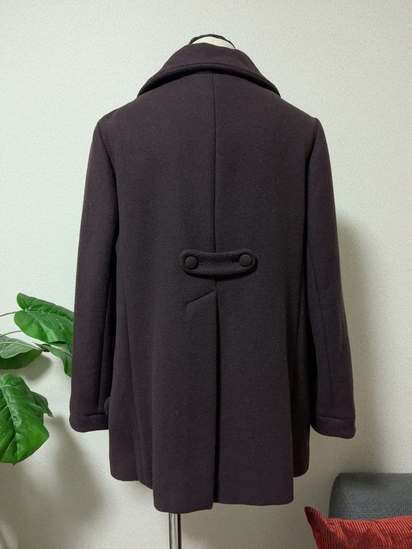 ＭＡＲＮＩ★マルニ★ダークパープル ボタン付きウールコート